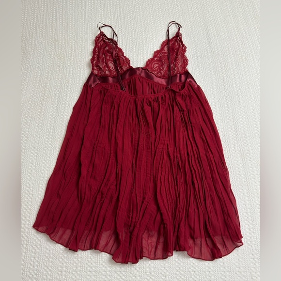 Vintage Victoria’s Secret Pleated Crinkle Sheer Chiffon Lace Slip Size M Retro - Picture 7 of 8